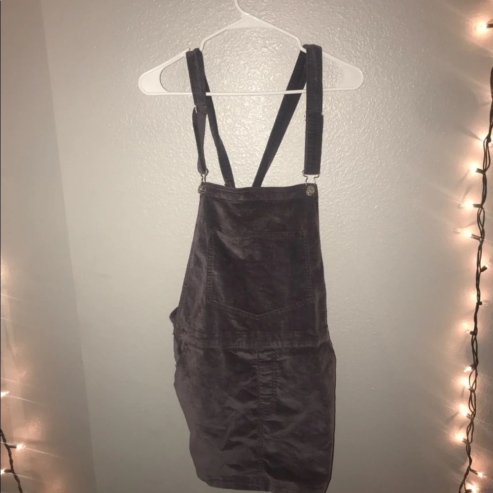 Purple overall dress